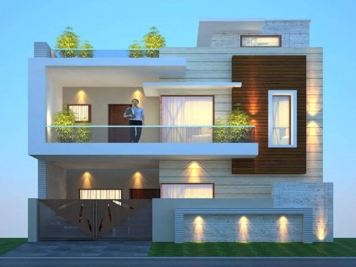 Desain rumah modern tampak depan