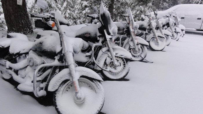 Harley davidson snow motorcycle winter pixabay snowy